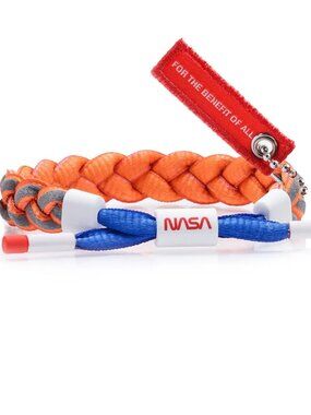 Braided Orange and Gray Rastaclet x NASA Comet Bracelet new for men and women